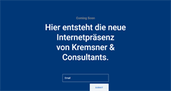 Desktop Screenshot of kremsner.com