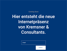 Tablet Screenshot of kremsner.com